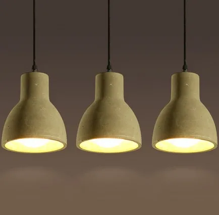 Nordic Loft Cement Droplight LED Vintage Pendant Light Fixtures Industrial Hanging Lamp For Indoor Lighting Lustres De Sala | Лампы и