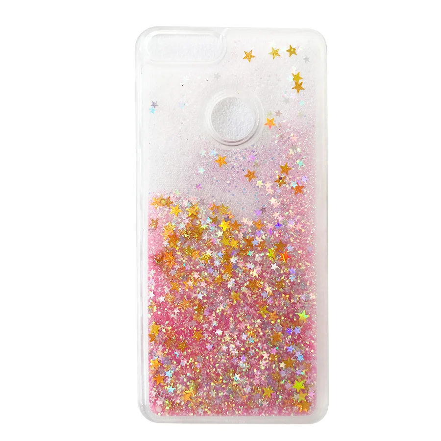 Мягкий ТПУ чехол для Fundas Huawei Y9 2018 Y 9 прозрачный Жидкий блеск динамический
