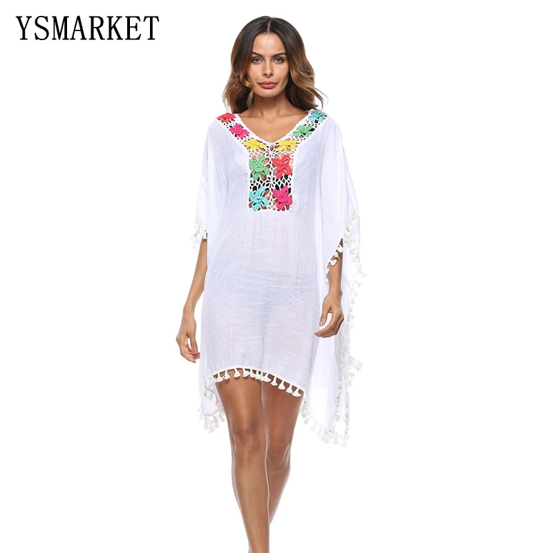 Pareo Beach Wear Swimwear Women Swimsuit Cover Up Swim Swimming Skirt 2018 New Sexy Size Color Lanterns Fringed Hollowed |
