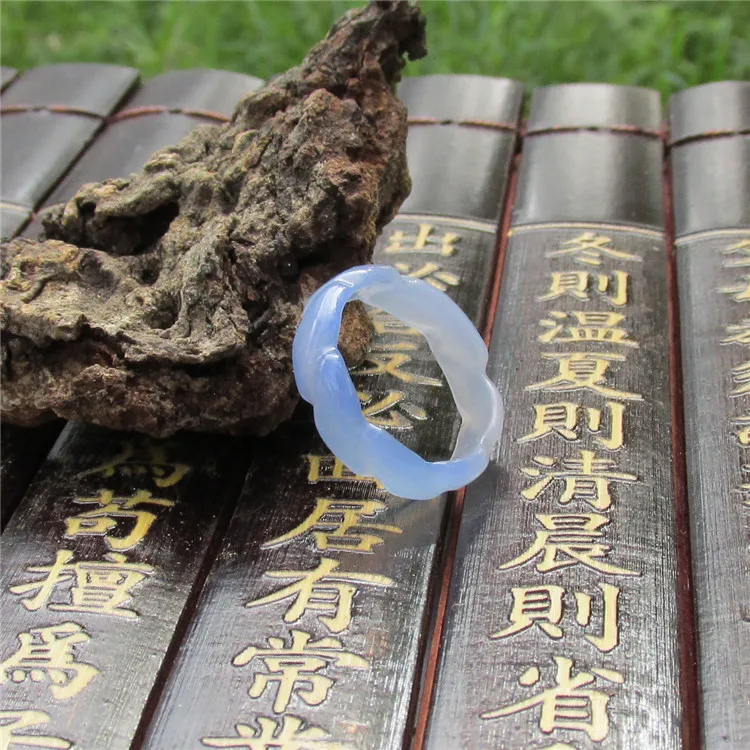 Кольцо на палец из натурального агата для мужчин и женщин тонкие полоски конопли