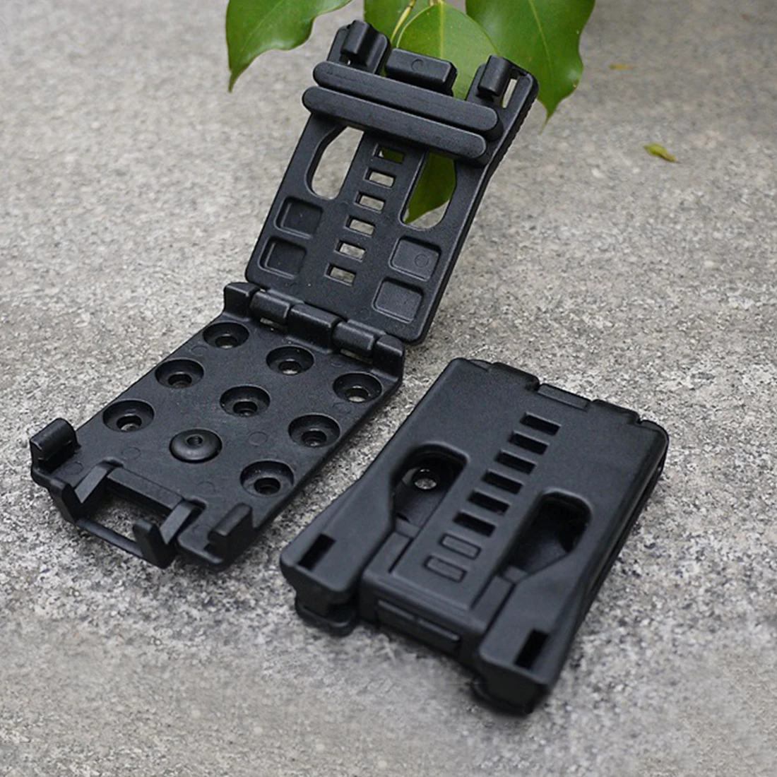 Черный Универсальный талии клип назад зажим открытый пластик Повседневная