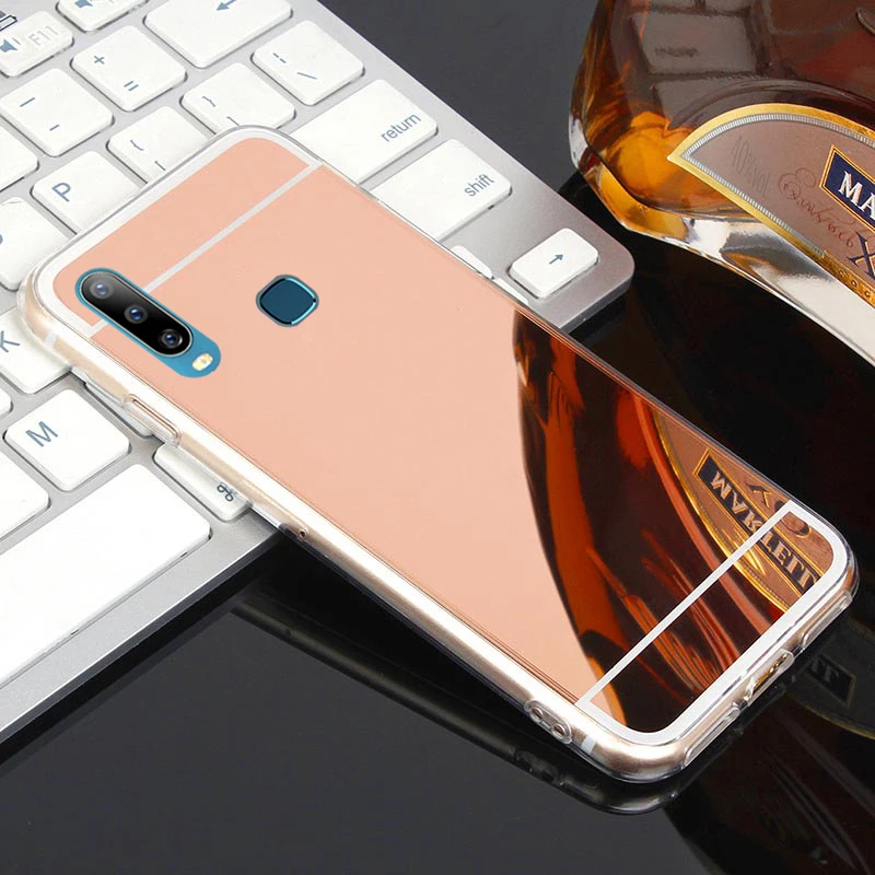 TRISEOLY для Vivo Y17 чехол роскошное зеркало из розового золота деловая КРЫШКА ДЛЯ Y3 V1902
