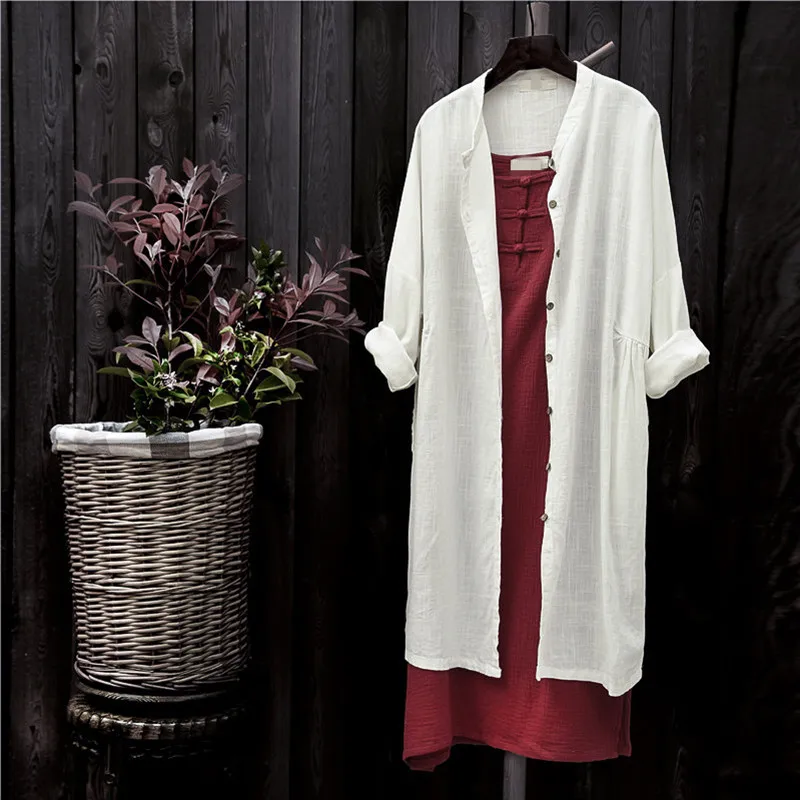 Рубашка женская хлопковая льняная с длинным рукавом оригинальный дизайн |