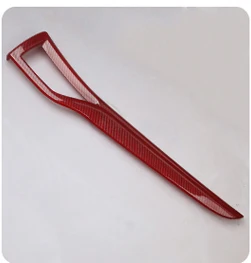 Red carbon fiber Карбоновое волокно внутренняя центральная консоль молдинги Co-pilot правая воздушная декоративная рамка выпускного отверстия Накладка для Ford Fusion Mondeo 2013 - Название цвета: Red carbon fiber