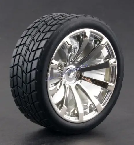 1Set 4PCS Rubber RC Racing Tires Car On Road Wheel Rim Fit For HSP HPI 1/10 94123/94122/94103/D4/D3 605 all | Игрушки и хобби