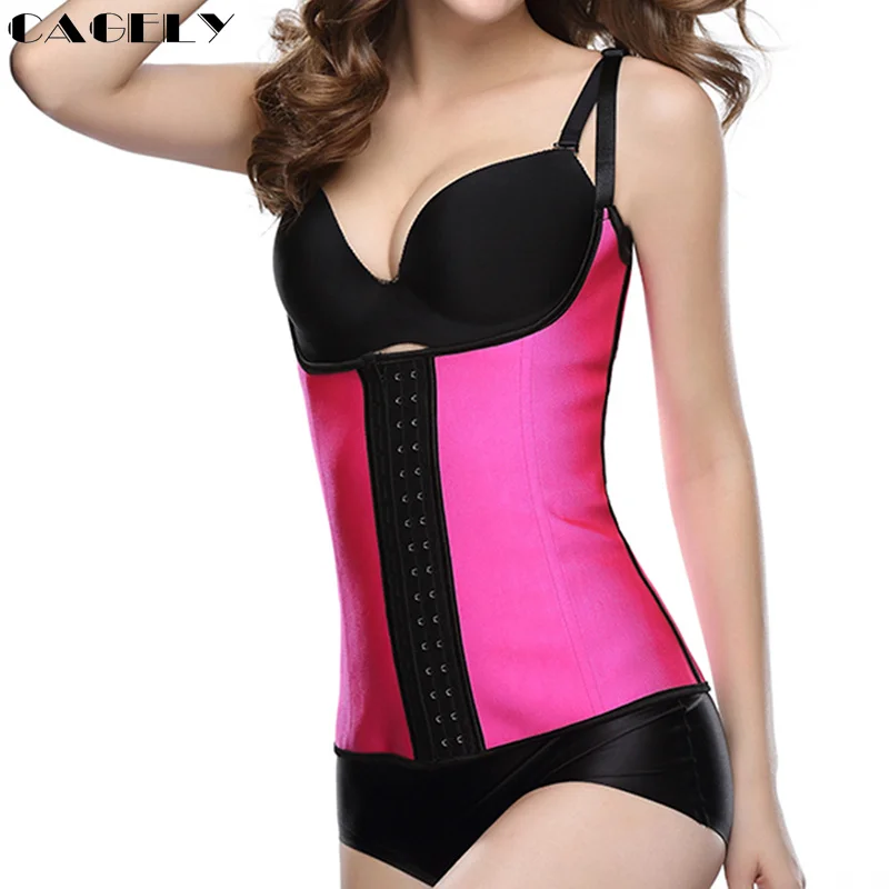 Латексный корсет с тонкими лямками тренировочный боди шейпер крючком и глазами