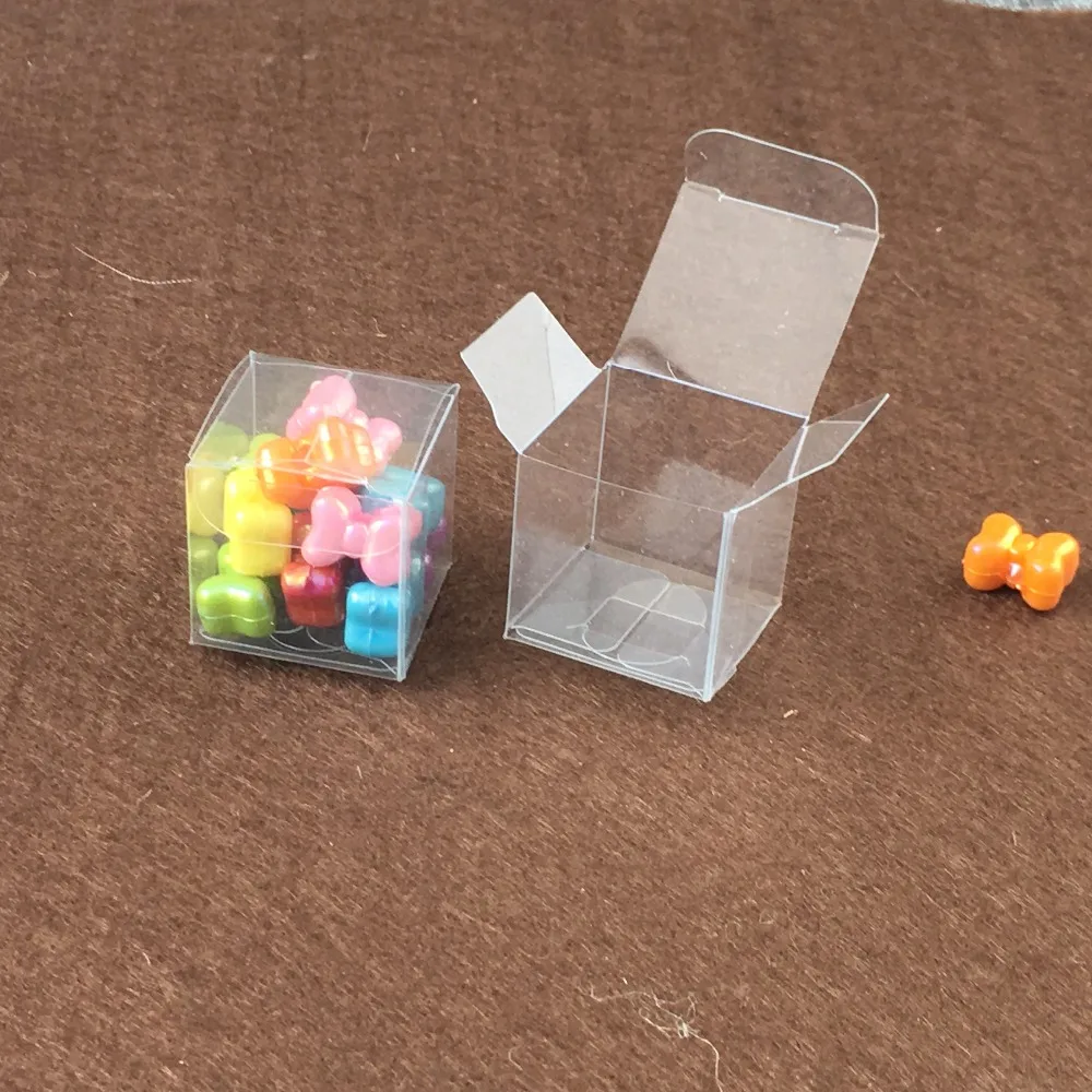 200 шт./лот 3*3*3 см прозрачные ПВХ коробки упаковка водонепроницаемые чехлы