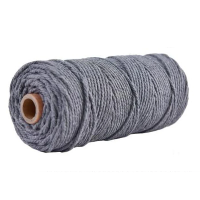 200 м длинный хлопковый витой шнур плетение из веревок DIY Macrame Artisan String 3 мм диаметр