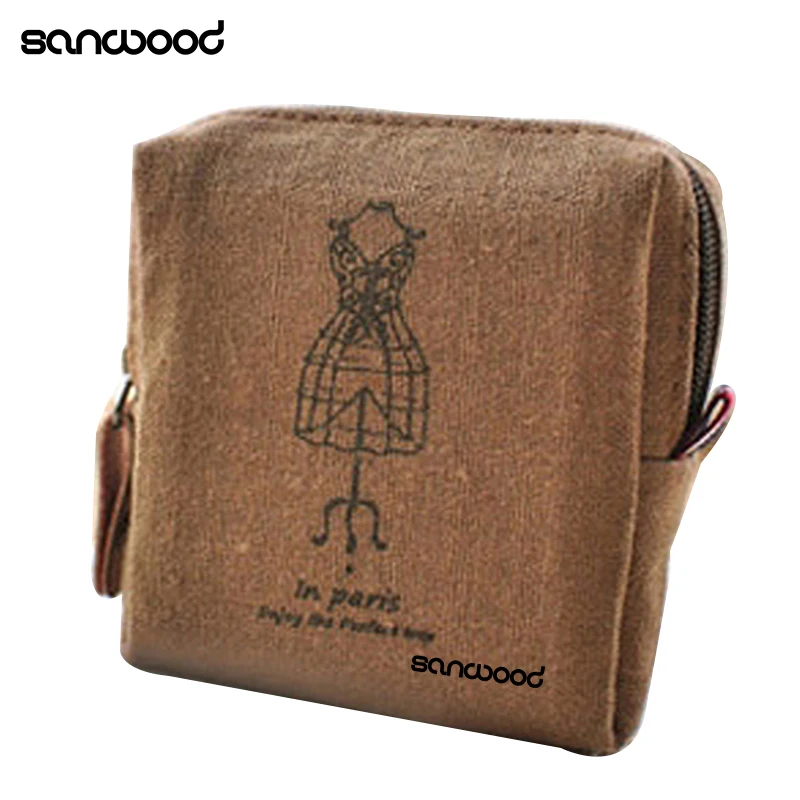 Винтажный женский льняной кошелек с изображением Эйфелевой башни|coin purse|purse minicoin