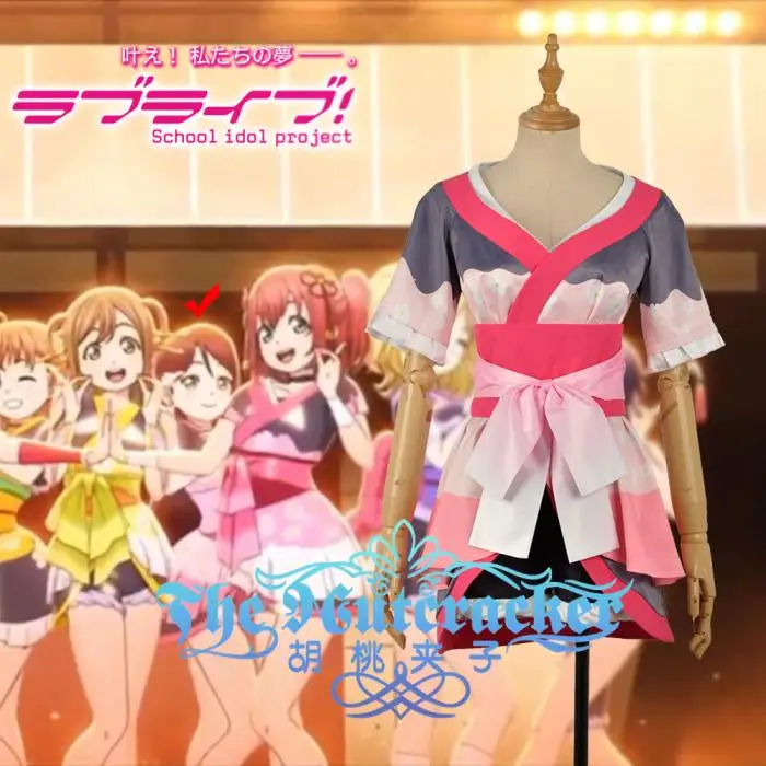 

Anime! Lovelive Aqours Sakurauchi Riko MY Dance TONIGHT Lovely Uniform Cosplay Costume Stage Performance Kimono Free Shipping