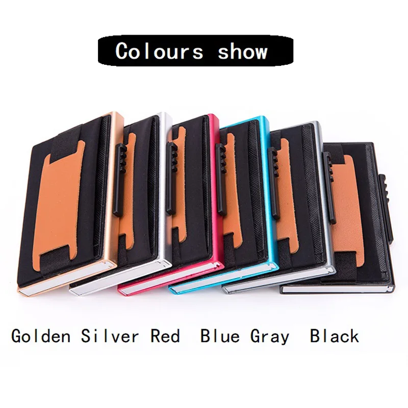 Новый мини кошелек с блокировкой RFID деловые алюминиевые держатели для