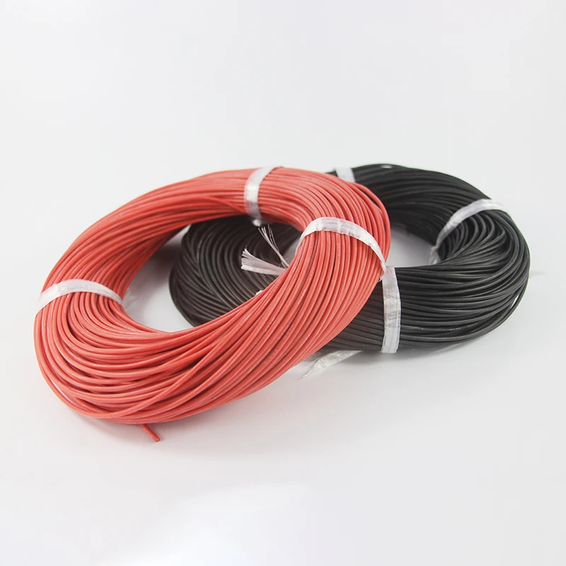 20 м/лот 10 метров красный + черный 18AWG 20AWG 22AWG 24AWG 26AWG термостойкий мягкий силиконовый