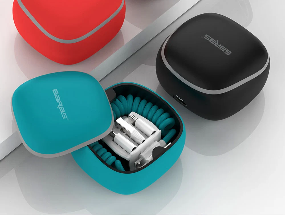 GARAS power Bank PD/QC3.0 для iPhone/Micro USB/USB C mini power bank быстрое зарядное устройство для xiaomi/huawei type C до type C пружинный кабель