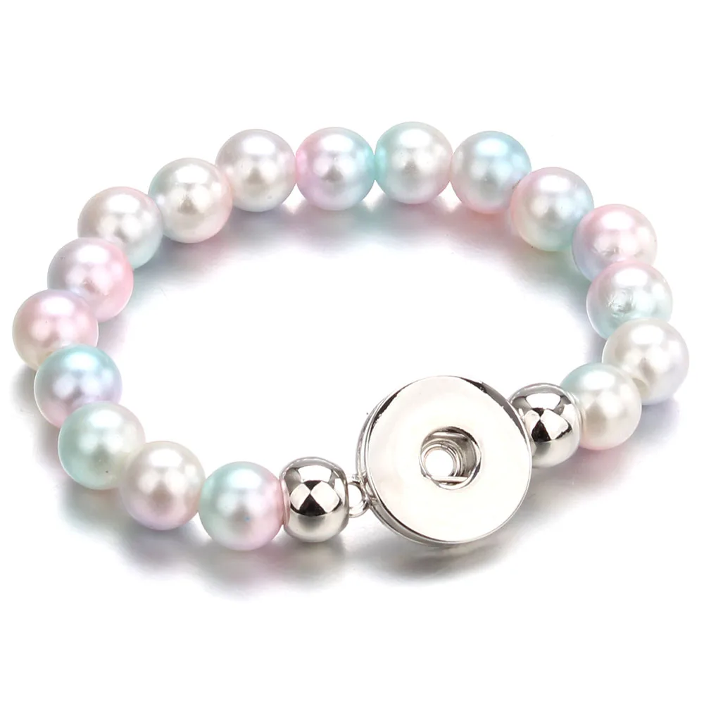 Новые Красочные ювелирные изделия с защелкой 10 мм Имитационные браслеты