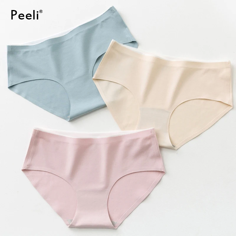 Peeli High Waist Seamless Panties For Women Fitness Yoga Shorts Sexy Hip Gym Short Running Slimming Cotton Sport Underwear Femme