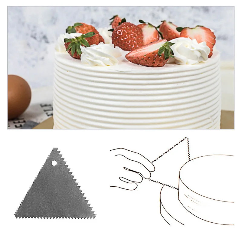Расческа дизайн торт боковой скребок для льда глазурь Гладкий край набор
