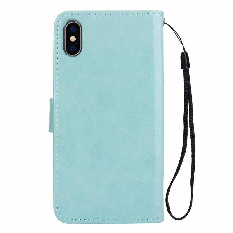 Oil Leather Wallet Case For Iphone X 8 7 Plus 6 6S Galaxy S9 A8 2018 Flip Cover Card Coque Luxury Phone Pouch Strap 50PCS | Мобильные