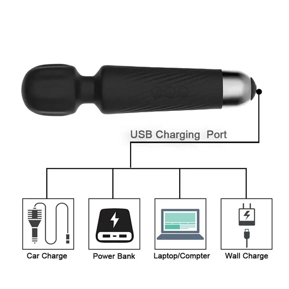 Мощный вибратор для женщин маленький USB зарядный AV в виде волшебной палочки