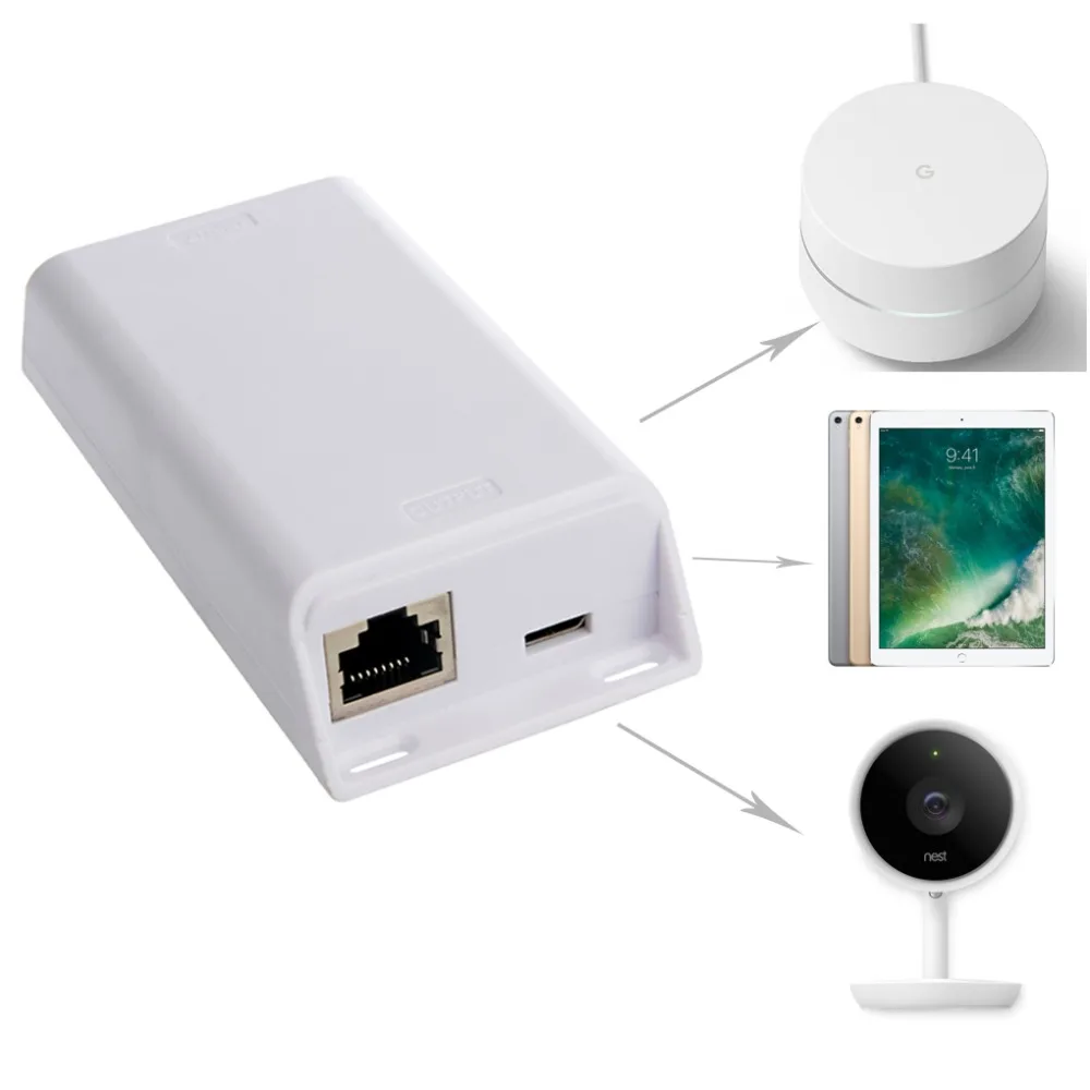 Гигабитный PoE сплиттер POE Plus к usb type C Питание с разделенным Ethernet передачи данных 100/1000 Работает с любым 802.3at переключателем