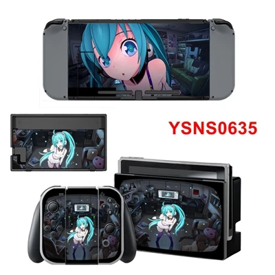 Новая Милая виниловая наклейка Hatsune Miku для Ninetendo Switch Console& наклейки для геймпада - Цвет: YSNS0635