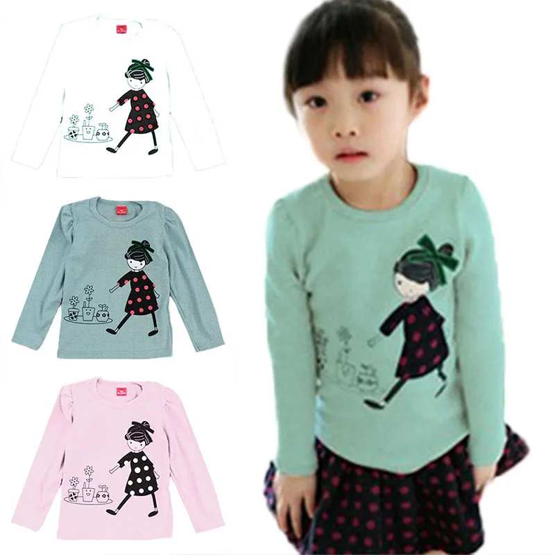 Милые топы для маленьких девочек рубашка детская мягкая хлопковая Осенняя