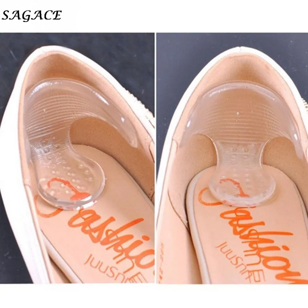 

4pcs/lot Rearfoot invisible silica gel sticker transparent slip-resistant foot shoes stickers,high heel shoe pad insoles X-13024