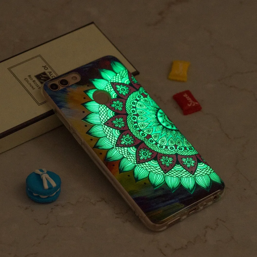 Night Luminous Case for coque Huawei P Smart / Enjoy 7S Silicone Cover P20 Pro |
