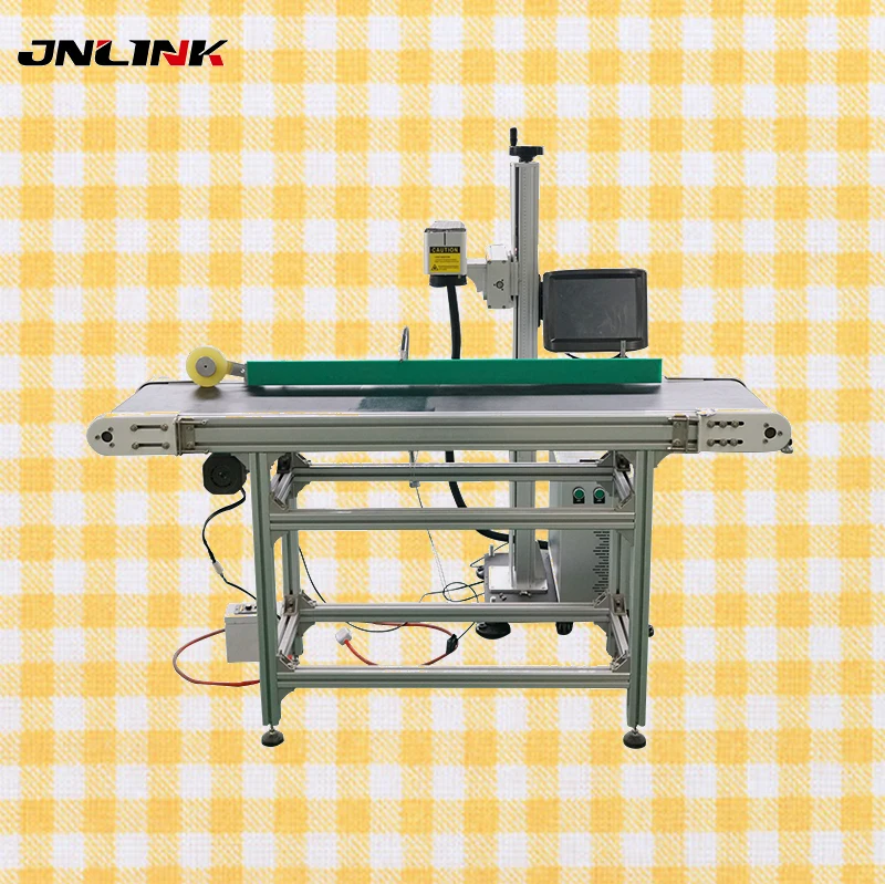 Raycus 20 Вт 30 50 Летающая волоконная лазерная маркировочная машина с индуктивным