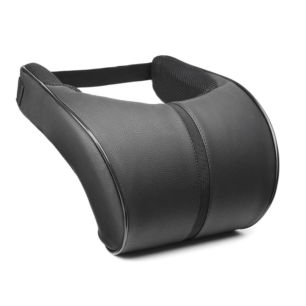 Универсальная автомобильная подушка на подголовник сиденья из ПУ кожи 2