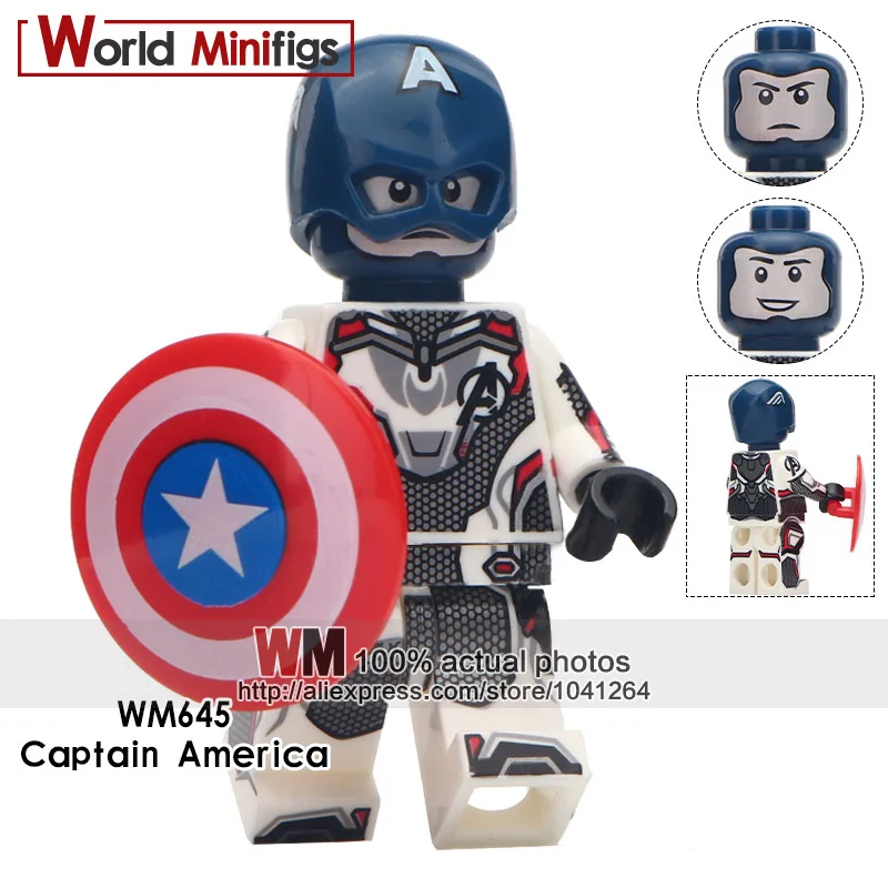 Синий Новые Мстители 4 эндгейм Тор Капитан Америка slg Iran Man Black Widow awkeye Nebula строительные блоки подарки Детские игрушки - Цвет: Синий