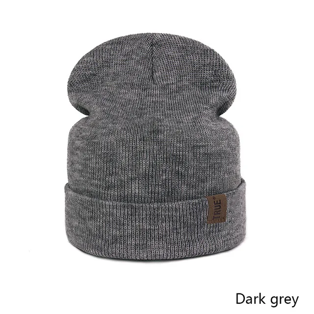 gray Evrfelan, модные вязаные хлопковые шапки, женские зимние шапки, мужские эластичные зимние шапки для взрослых детей - Цвет: gray