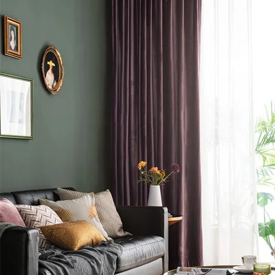 Color 4 Curtain Роскошные плотные бархатные плотные затемненные шторы для гостиной, занавески для спальни, занавески на окно, индивидуальный домашний декор для отеля T63#4 - Цвет: Color 4 Curtain