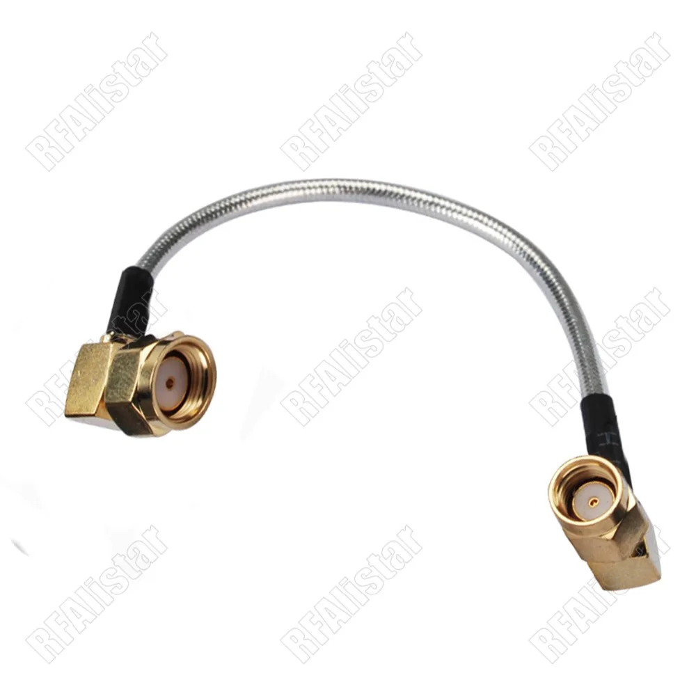 RP-SMA штыревой правый угол к штекер RA RG402 RF полу-гибкий 0 141 &quotRG-402 Кабель-адаптер 15