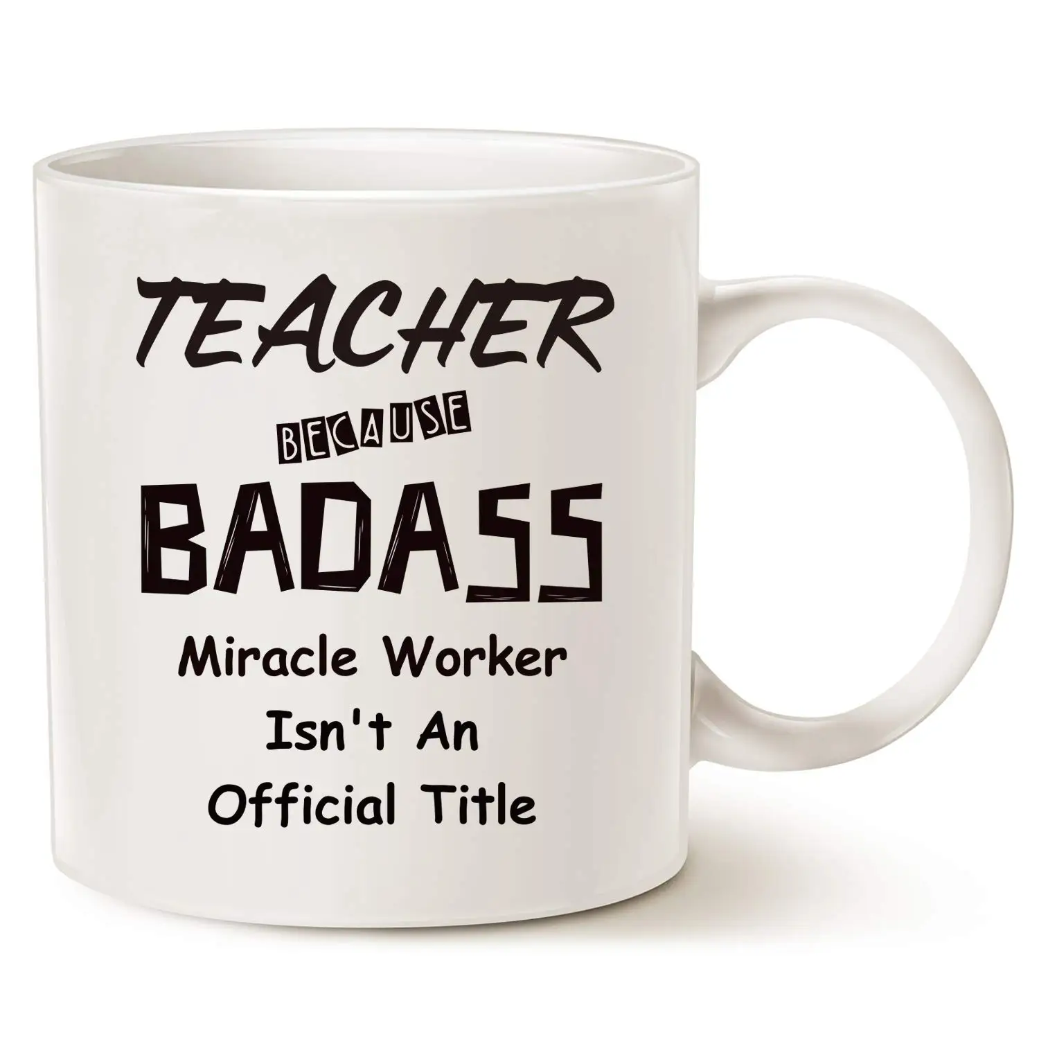 Рождественские подарки забавная кофейная кружка для учителя потому что Badass Miracle
