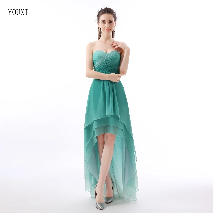 Женское шифоновое платье темно зеленое длинное подружки невесты 2019|prom dresses 2016|low