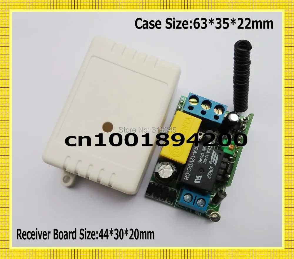 Фото AC220V 1CH LED SMD лампа ВКЛ./ВЫКЛ. RF беспроводной переключатель приемник и передатчик 10A AC220V 1CH LED SMD лампа ВКЛ./ВЫКЛ. RF беспроводной переключатель приемник и передатчик 10A