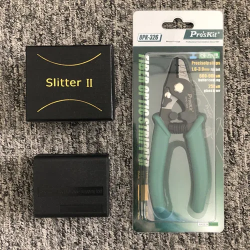 Slitter 2 and 8pk326 Proskit волоконно-Волоконный резак, волоконный Кливер, продольный резательный станок большого диаметра, свободная трубка, резец, свободная трубка, Стриппер - Цвет: Slitter 2 and 8pk326
