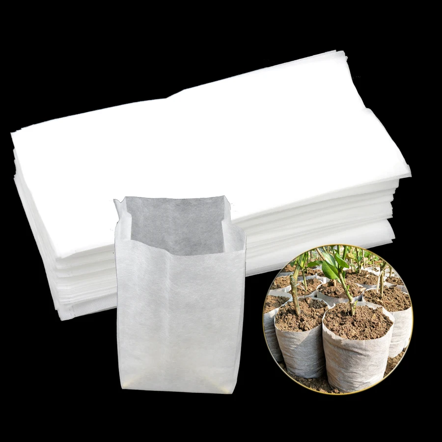 

MUCIAKIE 30x32CM Nonwovens Breeding Grow Bags Nutritional Pot Bags Biodegradable Environmental Seedling Garden Growing Bags