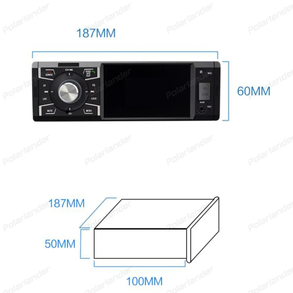 Neweat EQ Звуковое управление 4 дюймов FM радио MP5 Аудио плейер Bluetooth телефон AUX-IN FM/USB