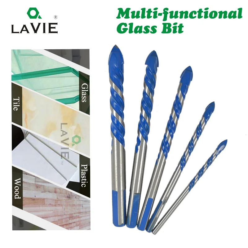 Многофункциональное сверло LAVIE DB02055 из стекла с треугольными насадками для