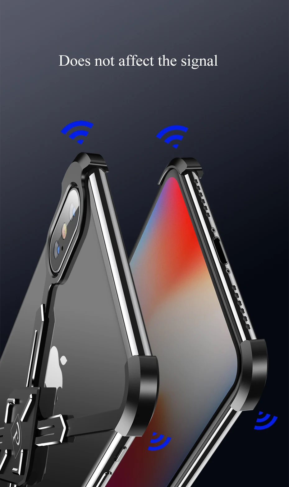 OATSBASF X металлический чехол для iPhone X XS MAX алюминиевый чехол на 360 градусов противоударный бампер мобильный чехол для телефона
