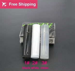 Новое поступление 5 г Черный Белый и прозрачный ПП пластиковый пустой бальзам для