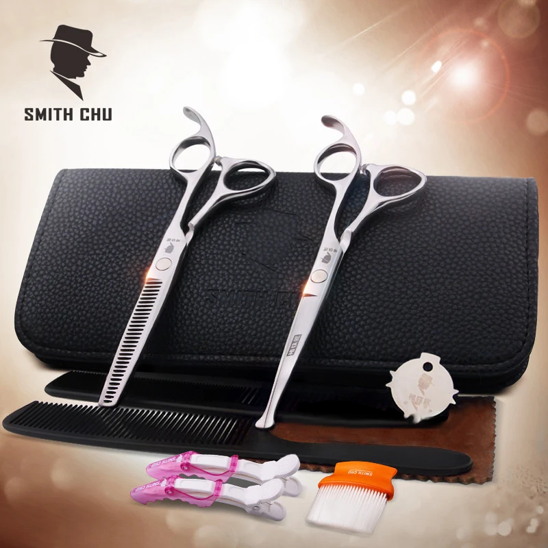 

Smith Chu Children HXK46 Hairdress Scissors 6 Inch 9Cr13Mov Stainless Handle Professional Salon Baber Cutting Scissors Tools Set