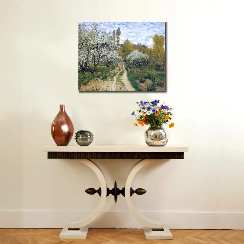 Высококачественная Картина Клода Моне современное искусство деревья в цветах