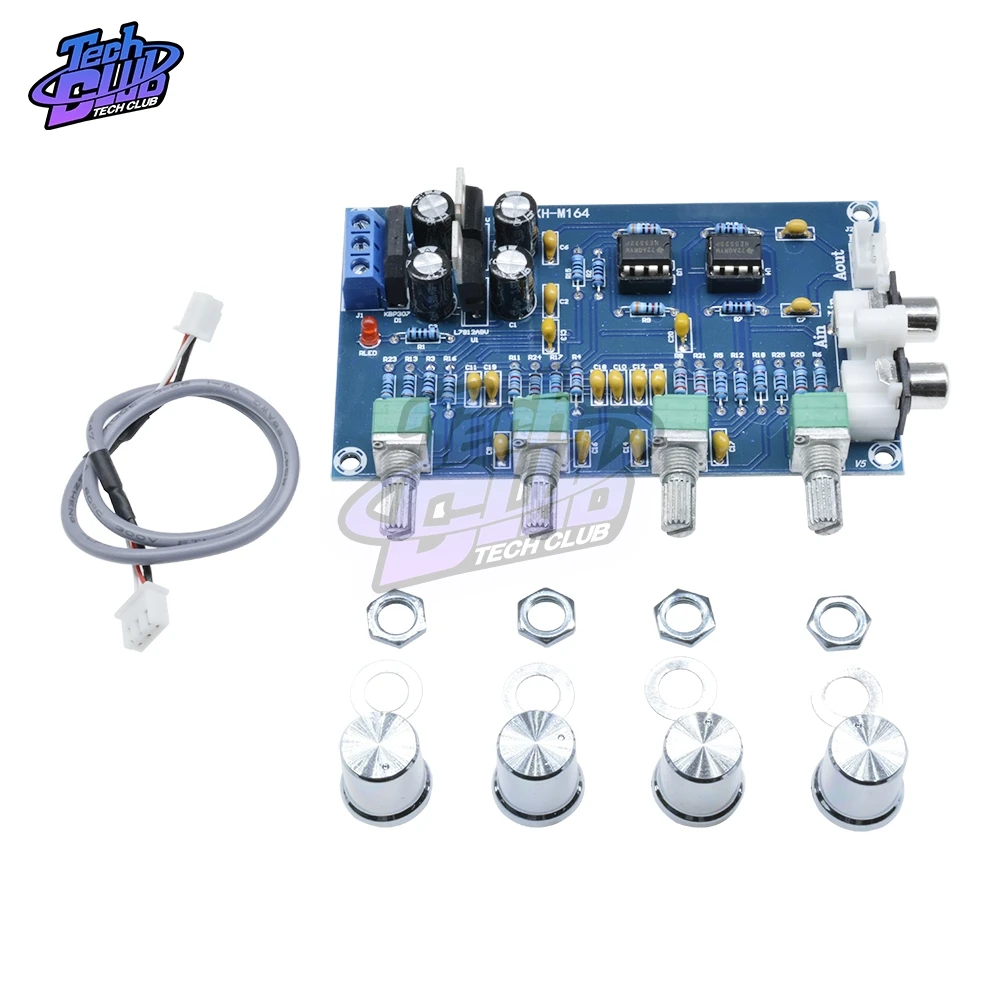 

NE5532 Preamp Pre Amplifier Audio Adjustment Plate Double AC12V HiFi AMP Preamplifier Volume Tone Control