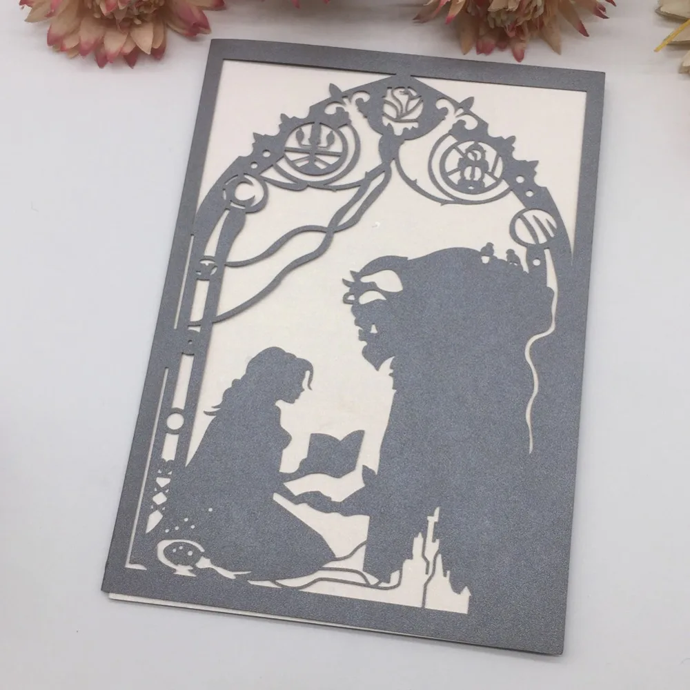 35 шт./лот романтическая мультяшная открытка Красавица и Чудовище для дня