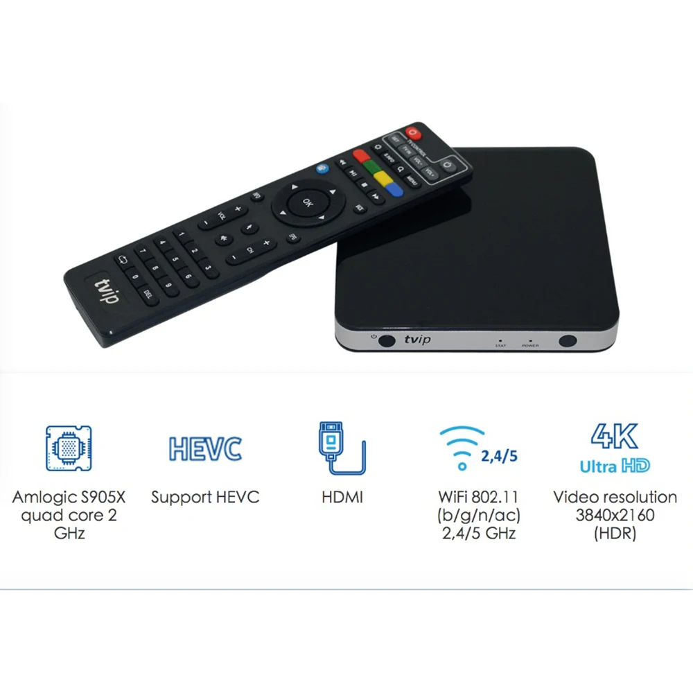 ТВ IP 605 Smart Box 2 4 ГГц Wi-Fi Super Clear двойной Os Linux4.4 или Андро Поддержка H.265 1920x1080 ядра IP605