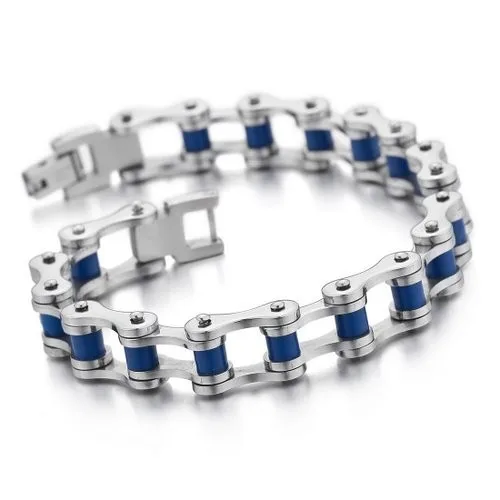 Браслет женский из нержавеющей стали ажурный браслет серебристого и синего