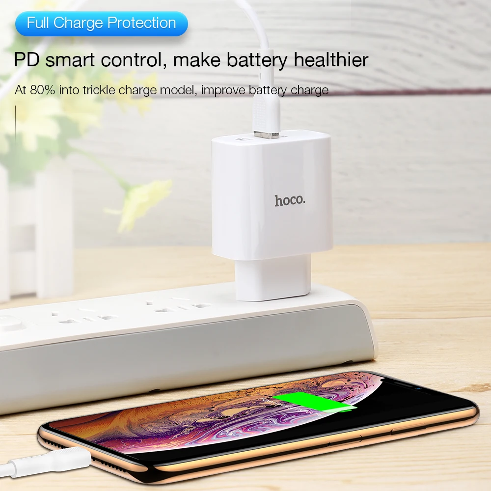 HOCO 18 Вт usb type C PD зарядное устройство для iPhone 11 Pro XR XS Max Quick Charge 4,0 3,0 быстрое USB зарядное устройство для samsung Xiaomi QC3.0 QC4.0