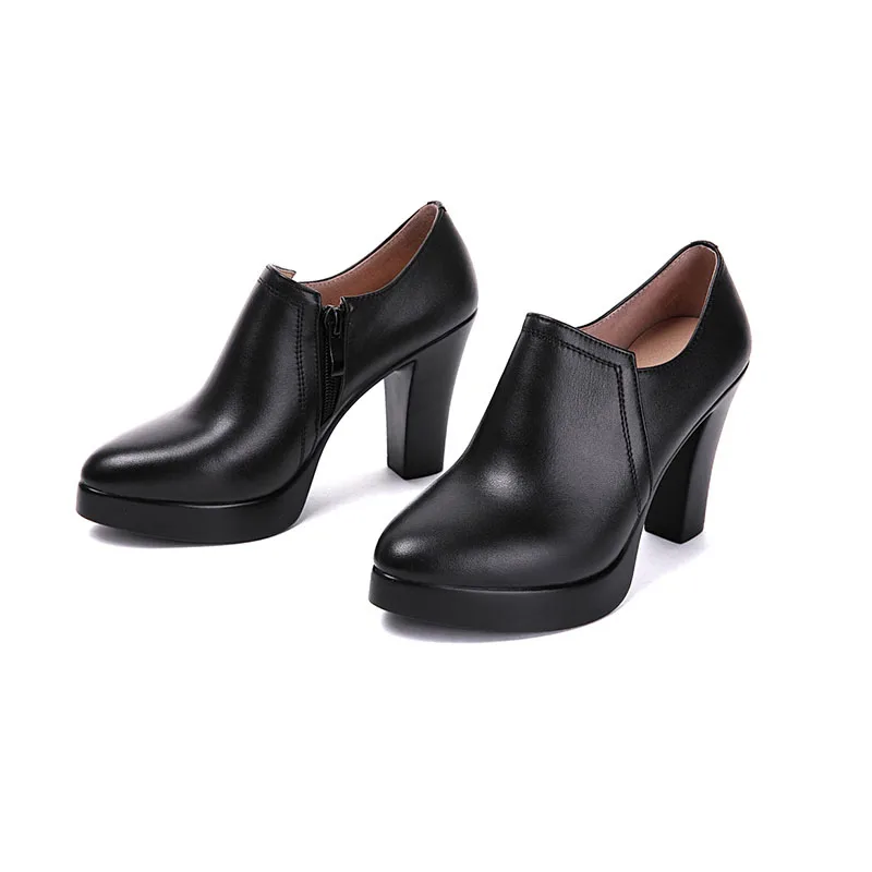 Женские туфли-лодочки с острым носком на высоком каблуке Рабочая обувь сезон